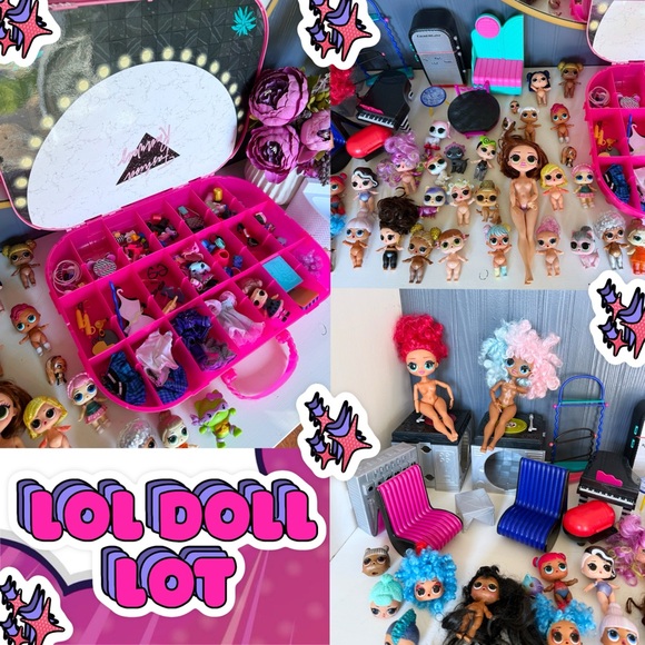 LOL Surprise Doll Big Baby Furniture Accessories Lot Bathtub Chairs Clothes Cups - Picture 1 of 13